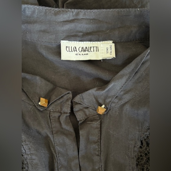 Elisa Cavaletti Size Small Tunic Button Sheer Artsy Dark Romantic Fairy Goth - Picture 2 of 12